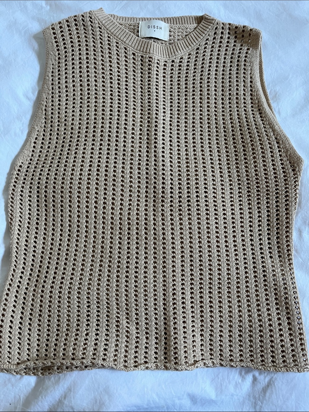 DISSH Denny Crochet Knit Top cream neutral minimalist basic staple piece